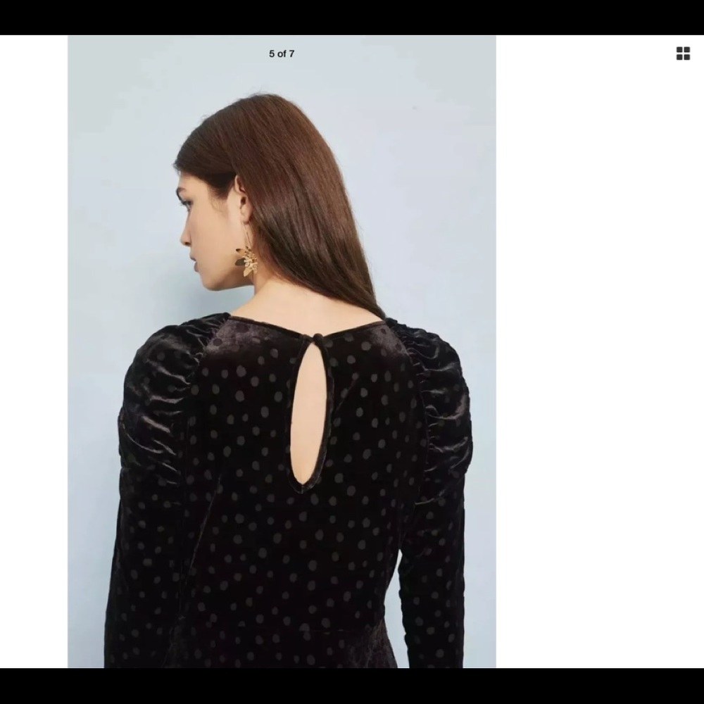 NWT topshop velvet asymmetrical dress size 8 - Picture 6 of 8